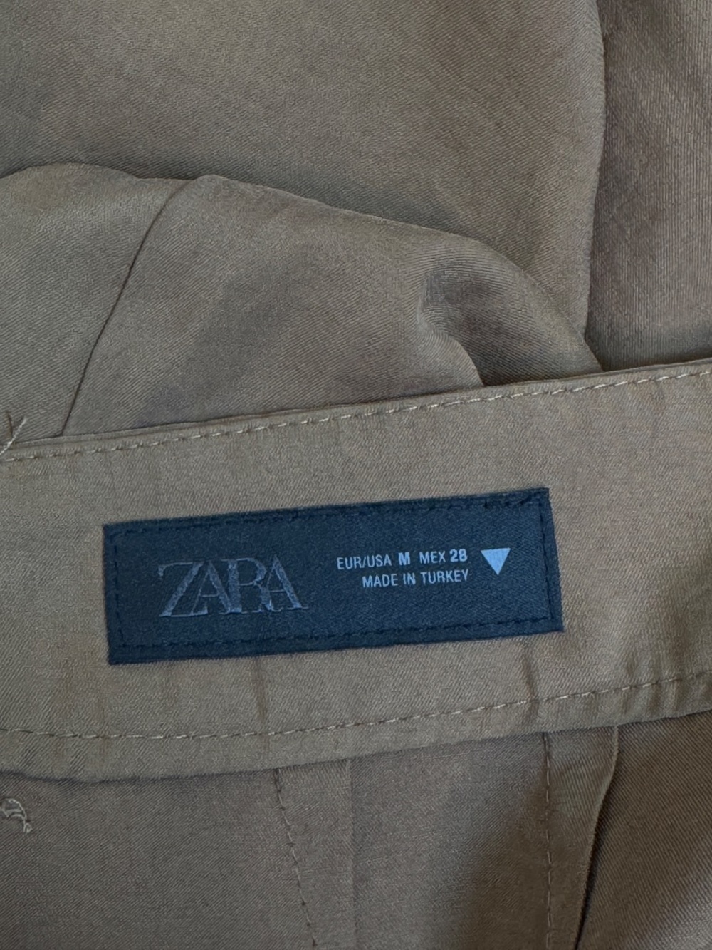 ZARA BROWN WIDE LEG PANTS SIZE MEDIUM - Picture 5 of 13